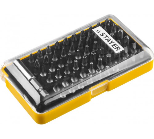 26084-H61 Набор бит STAYER SuperUniversal с магнитным адаптером 61шт