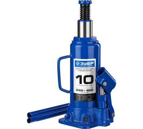 43060-10_z01 Домкрат ЗУБР 10 т бутылочный гидравлический Профессионал 225-462мм