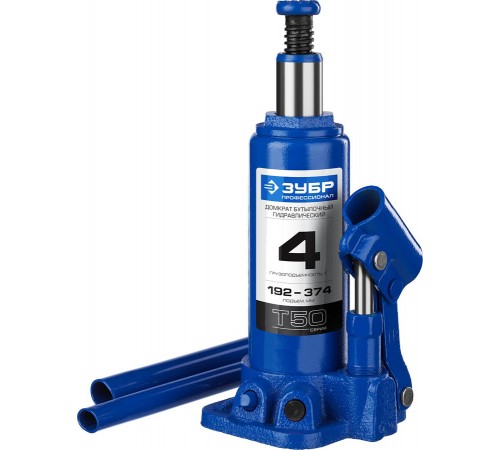 43060-4_z01 Домкрат ЗУБР 4 т бутылочный гидравлический Профессионал 292-374мм