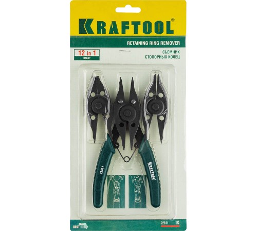Съемник стопорных колец KRAFTOOL Universal внешний/внутренний 6-in-1 22811