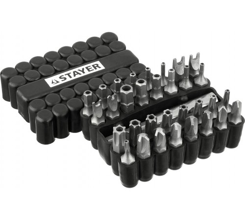 Набор бит STAYER с магнитным адаптером 33шт 26084-H33