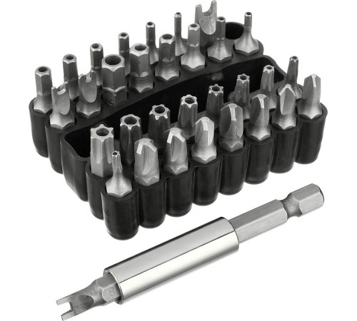 Набор бит STAYER с магнитным адаптером 33шт 26084-H33