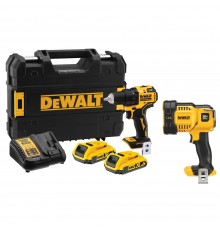 Дрель аккумуляторная DeWalt DCD 708 D2T + Фонарь DeWalt DCL 043