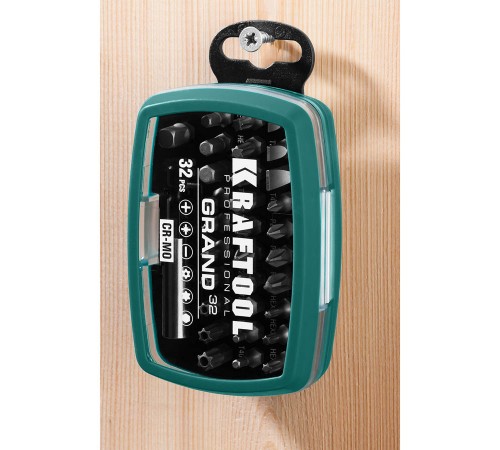 26083-H32 Набор бит KRAFTOOL Grand-32 с магнитным адаптером 32шт