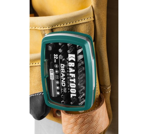 26083-H32 Набор бит KRAFTOOL Grand-32 с магнитным адаптером 32шт