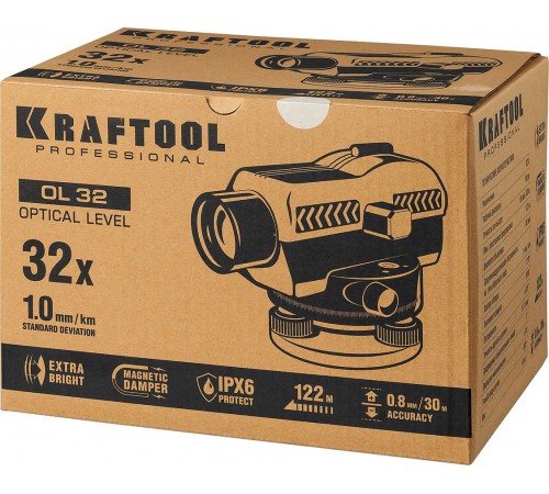Оптический нивелир KRAFTOOL OL-32 100м. 34520