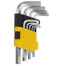 STAYER 9 шт., Cr-V, ключи имбусовые укороченные 2740-H9