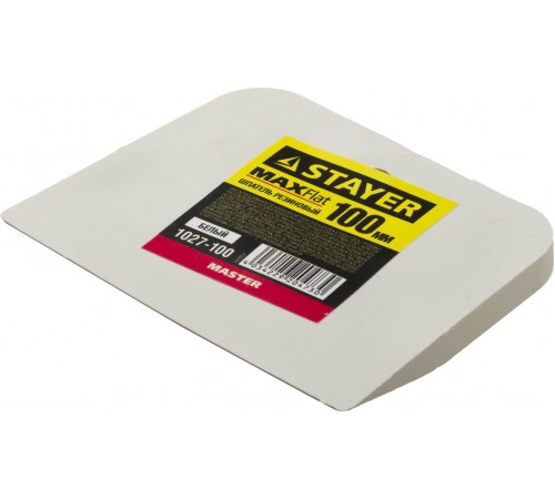 Шпатель  резиновый STAYER MAXFlat, 100 мм, эластичный, для затирки швов, белый 1027-100