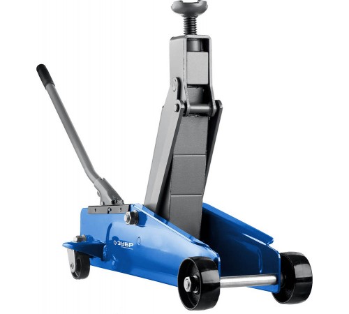 43055-3 Домкрат подкатной ЗУБР Профессионал Т-77 с высоким подъемом 192-533 мм 3 т