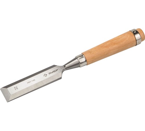 18096-32 Стамеска-долото ЗУБР Классик с деревянной рукояткой, 32 мм