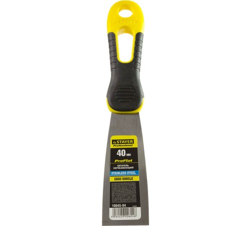 10045-04 Шпатель STAYER PROFESSIONAL, нерж. полотно, 2к ручка, 40 мм