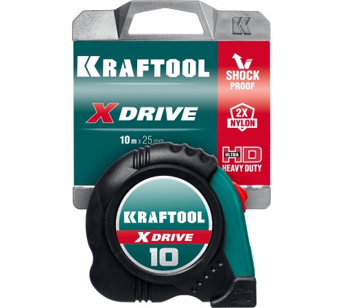 Рулетка KRAFTOOL X-Drive 10м х 25мм 34122-10