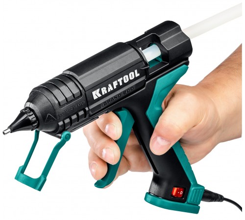 Пистолет термоклеевой электрический KRAFTOOL Grand 200 d 11-12 мм, 25г/мин 06839