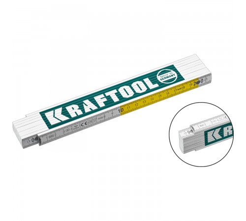 34726 Метр KRAFTOOL PRO-90, профессиональный, складной, деревянный, 2м