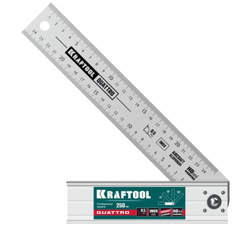 3444 Угольник Kraftool GRAND столярный складной 4 положения 250мм