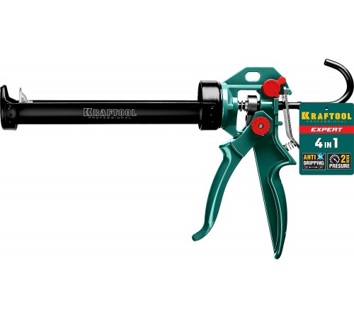 Пистолет для герметика KRAFTOOL EXPERT, 310 мл, скелетный, поворотный, 4в1 06675
