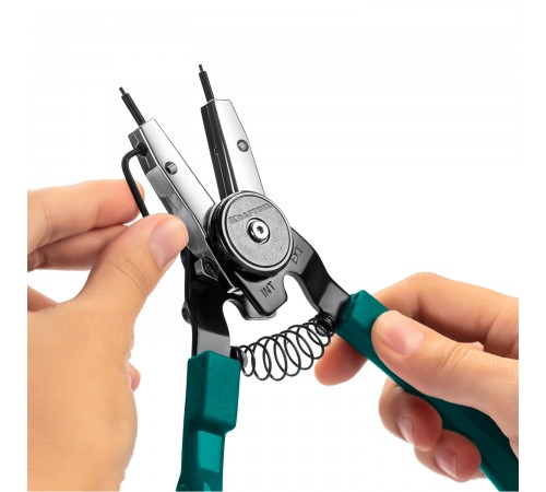 Внешний/внутренний съемник стопорных колец KRAFTOOL Universal 8-in-1 22813