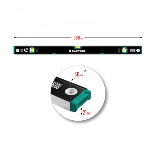 34785-80 Уровень KRAFTOOL 800мм. магнитный.