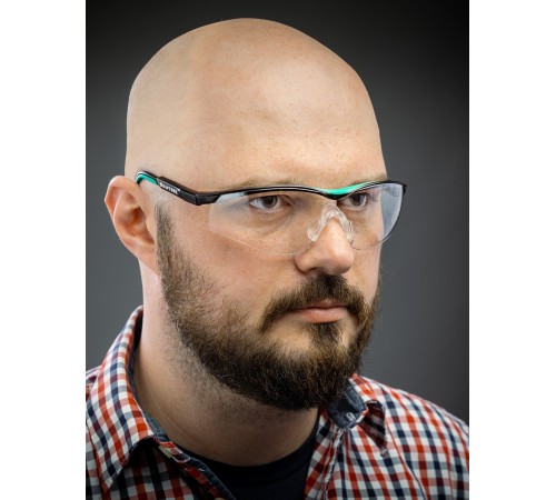 110317 Очки KRAFTOOL BASIC стекло-моноблок с покрытием устойчивым к истиранию и запотеванию