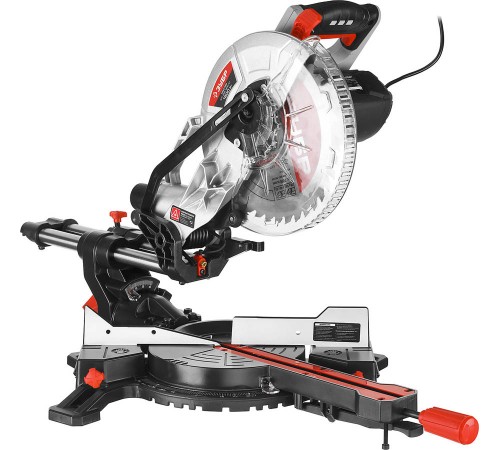 Пила торцовочная ЗУБР ЗПТ-255-1800 ПЛ с протяжкой, 255*30мм, 1800Вт