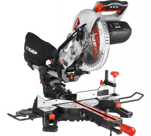 Пила торцовочная ЗУБР ЗПТ-255-1800 ПЛ с протяжкой, 255*30мм, 1800Вт