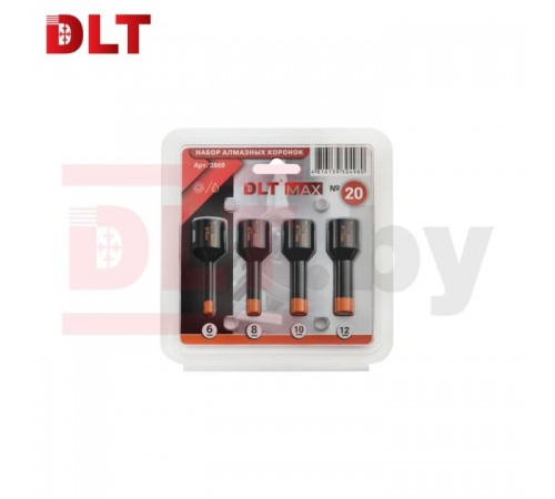 Набор алмазных коронок для плитки DLT MAX №20 (6/8/10/12мм) 3869