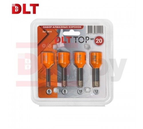 3614 Набор алмазных коронок для плитки DLT TOP №20