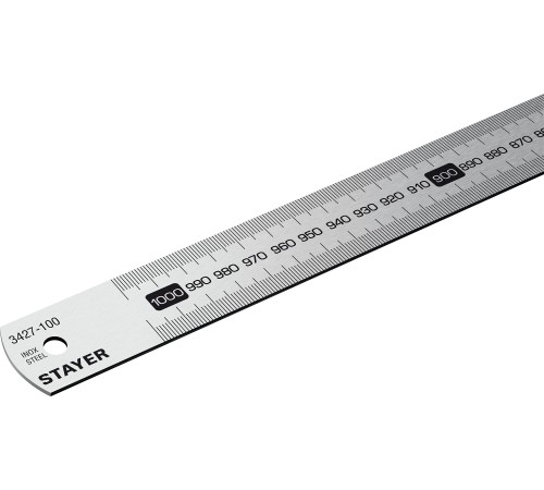 STAYER  длина 1.0 м, нержавеющая линейка, Professional (3427-100_z02)
