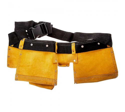 38512 Пояс STAYER MASTER для инструментов, кожаный, 10 карманов, 3 подвески