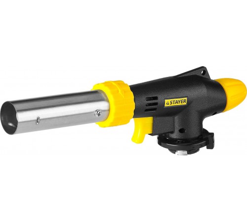 55580 Горелка газовая STAYER PROTerm PG500 с пьезоподжигом на баллон с цанговым соединением,1300С