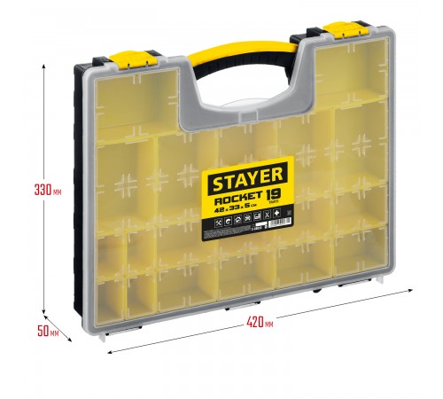 2-38032_z01 Органайзер STAYER POCKET-19 пластиковый