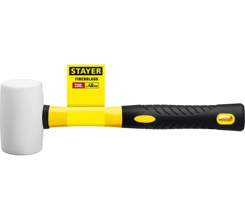 20533-230 Киянка STAYER PROFI резиновая БЕЛАЯ,с фиберглассовой ручкой, 230 г