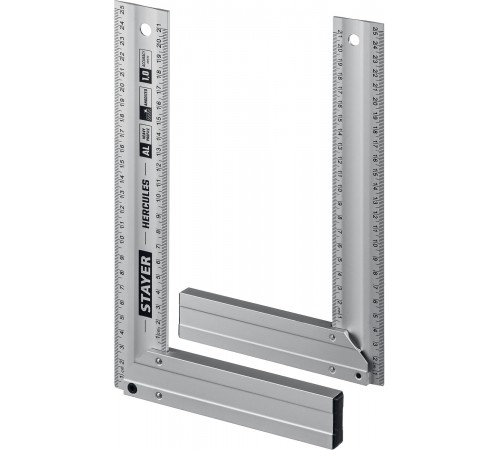 3432-25 Угольник STAYER HERCULES жесткий столярный с усиленным алюминиевым полотном 250мм