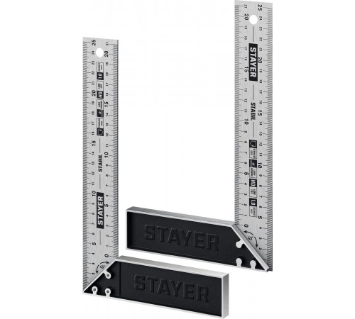 STAYER 250 мм, столярный угольник с нержавеющим полотном STABIL 3431-25_z02