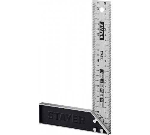 STAYER 250 мм, столярный угольник с нержавеющим полотном STABIL 3431-25_z02
