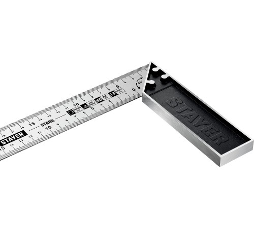 STAYER 250 мм, столярный угольник с нержавеющим полотном STABIL 3431-25_z02