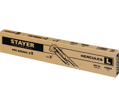 27331-3 Ключ трубный STAYER HERCULES-S, №3, прямые губки