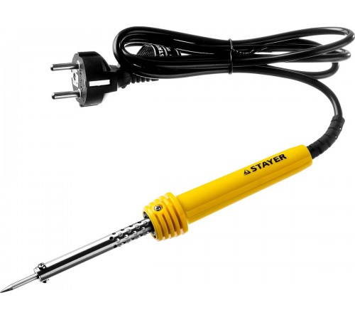 55305-40 Паяльник STAYER MASTER MAXTerm с пластмассовой рукояткой, долговечное жало, 40Вт, конус