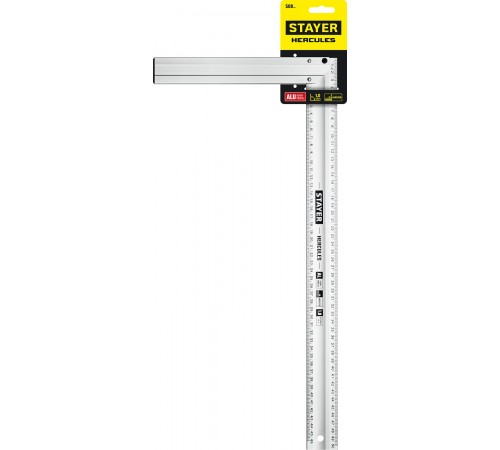 3432-50 Угольник STAYER HERCULES жесткий столярный с усиленным алюминиевым полотном 500мм