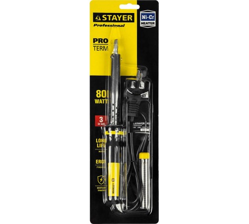 55300-80 Паяльник STAYER PROFI SMAXTerm c с двухкомпонентной рукояткой 80Вт