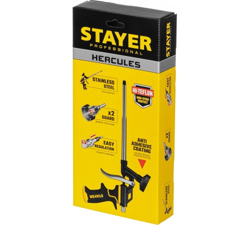 06861_z03 Пистолет для монтажной пены, c тефлоновым покрытием корпуса и сопла STAYER HERCULES