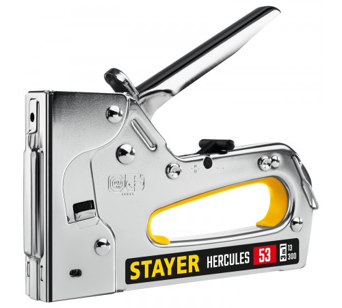 STAYER  HERCULES-53, тип 53 (A/10/JT21) 23GA (6 - 14 мм)/13/300, стальной рессорный степлер, Professional (31519)