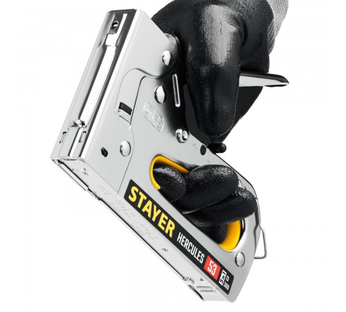 STAYER  HERCULES-53, тип 53 (A/10/JT21) 23GA (6 - 14 мм)/13/300, стальной рессорный степлер, Professional (31519)