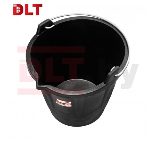 Ведро строительное DLT тип RUBBERBUCK гибкое с носиком, 12 л 2905
