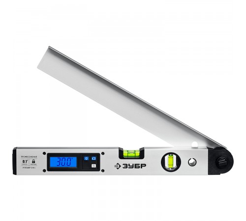 34288 Угломер электронный ЗУБР Профессионал 400 мм УГОЛ-40 подсветка,фиксация угла