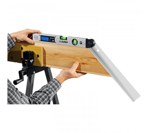 34288 Угломер электронный ЗУБР Профессионал 400 мм УГОЛ-40 подсветка,фиксация угла