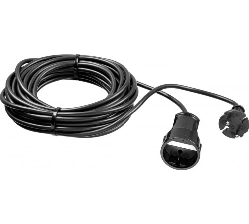 55023-10 Удлинитель-шнур ЗУБР ПВС 207-Ш, 2200Вт, ПВС 2х0,75 мм2, 1 гнездо