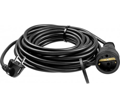 55020-10 Силовой удлинитель-шнур ЗУБР ПВС 315-Ш, 3500Вт IP44, ПВС 2х1,5 мм, 10м