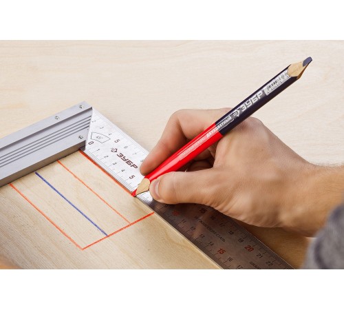 06310 Карандаш строительный ЗУБР КС-2 двухцветный 180мм