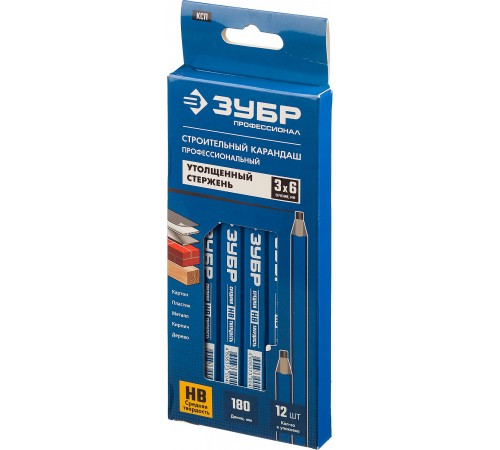 4-06305-18_z01 Карандаш ЗУБР КСП профессиональный строительный 180мм